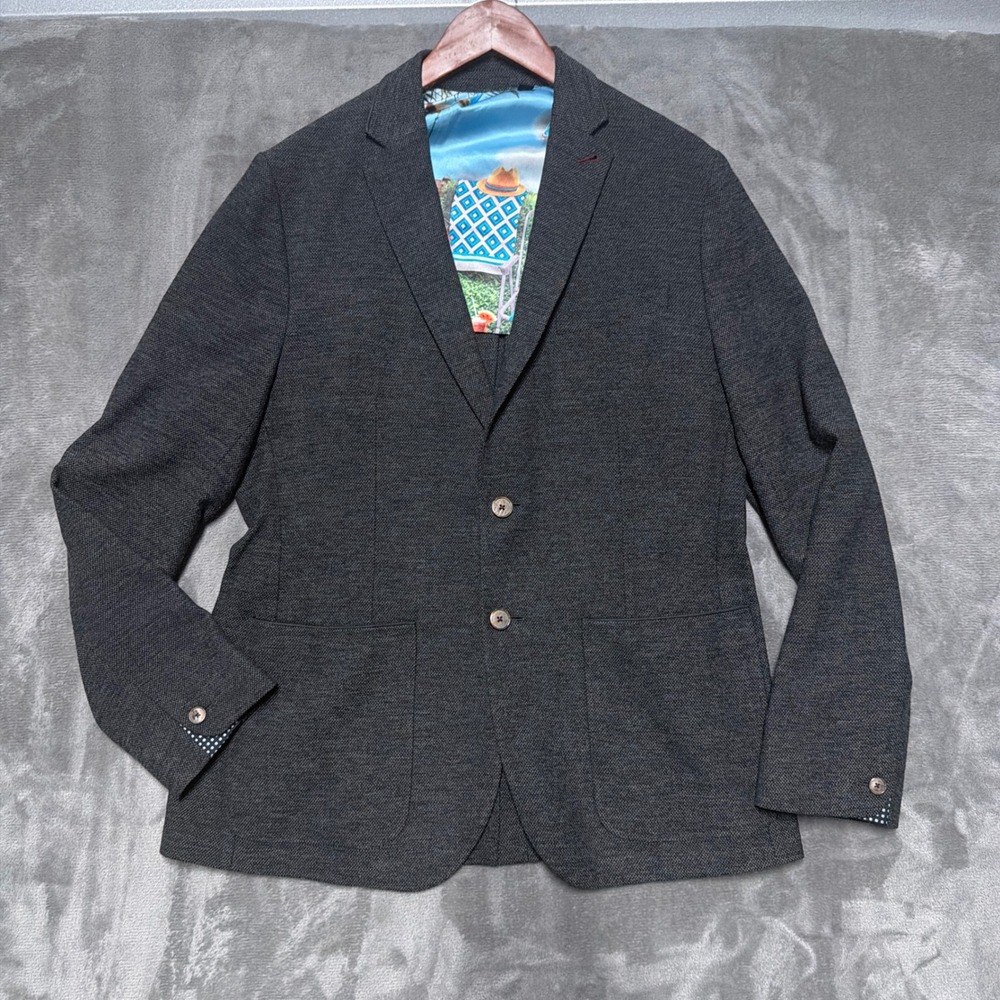 Ted Baker London Knit Blazer Mens 5 / 42R  Wool Blend Unstructured Sport Coat